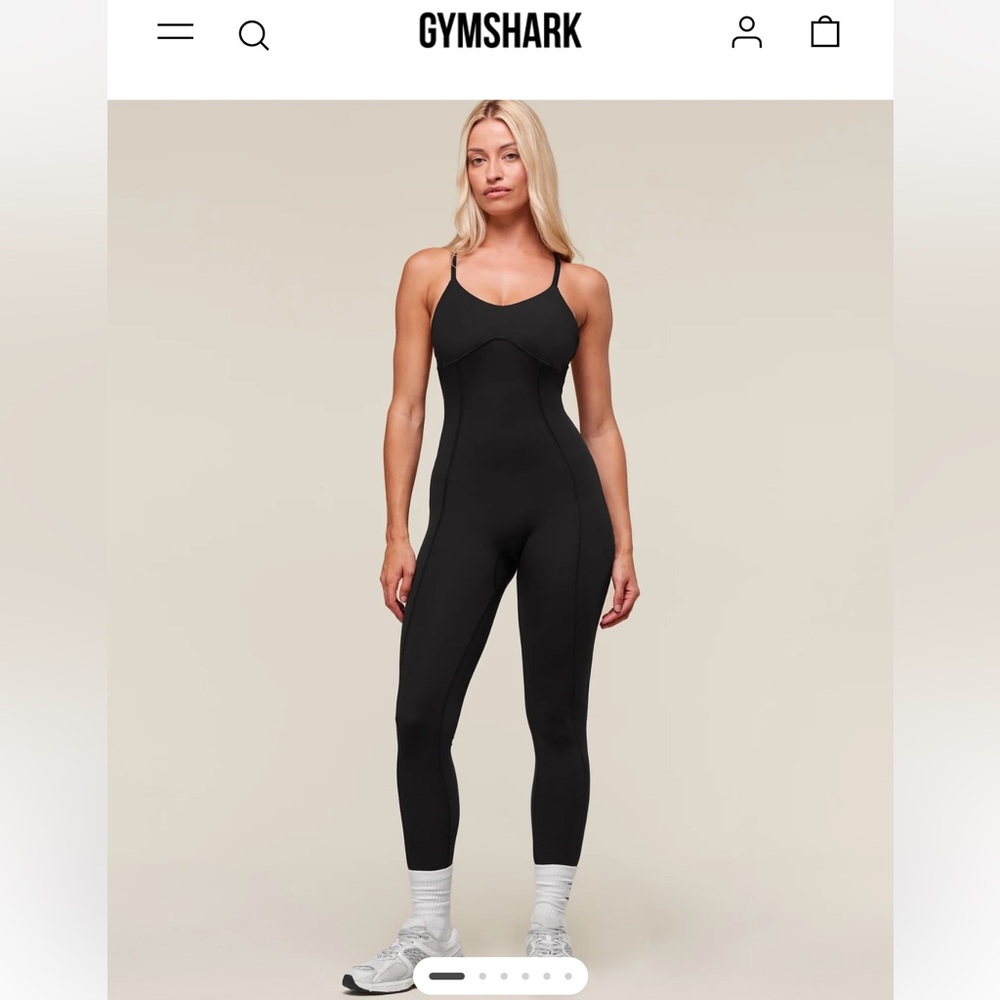 Gymshark Black Fitted Jumpsuit